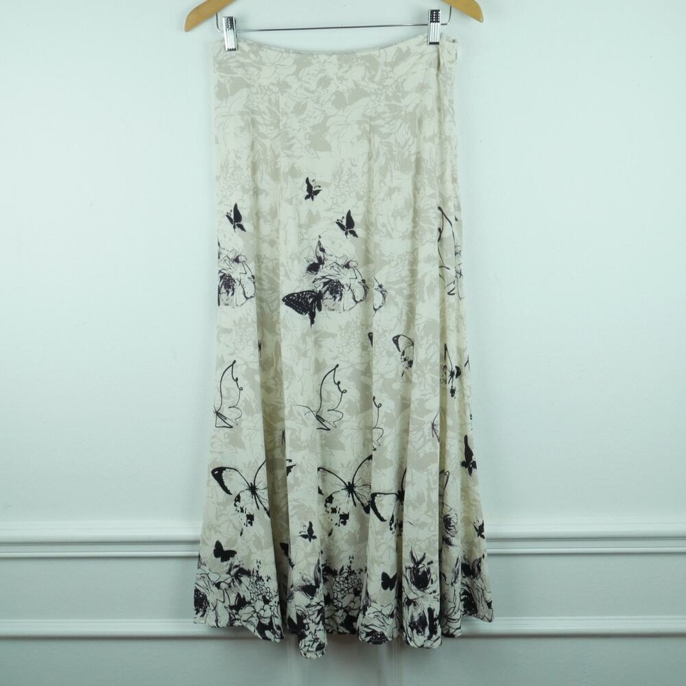 Soft Surroundings S Maxi Skirt Spring Fever Butterfly Fairy Boho Ethereal Dainty